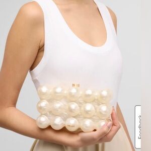Cult Gaia White Sculptural Clutch